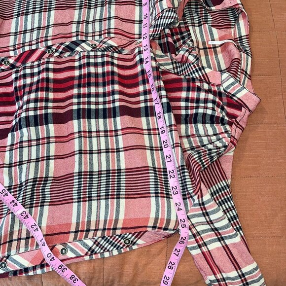 Free People Loralei Plaid Shirtdress Size Small Oversized Womens - Picture 9 of 12